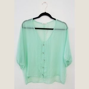 Mint Chiffon Blouse